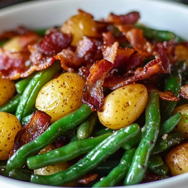 Country Ranch Green Beans and Potatoes with Bacon