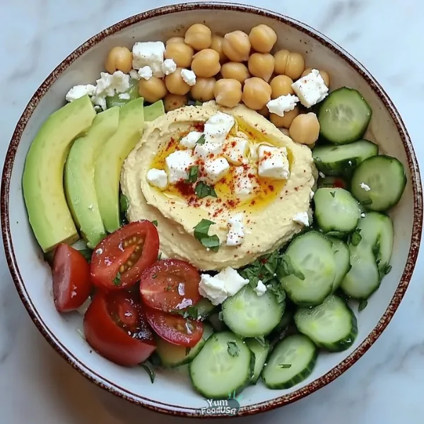 Mediterranean Chickpea Salad Bowl