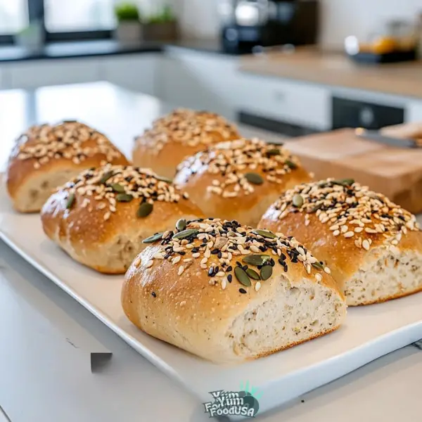Fluffy Low-Carb Fitness Bread Rolls