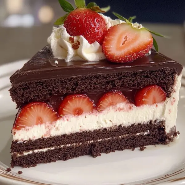 Chocolate Strawberry Cream Cake