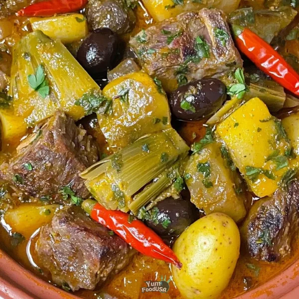 Tunisian Tagine with Artichoke, Olives & Lamb