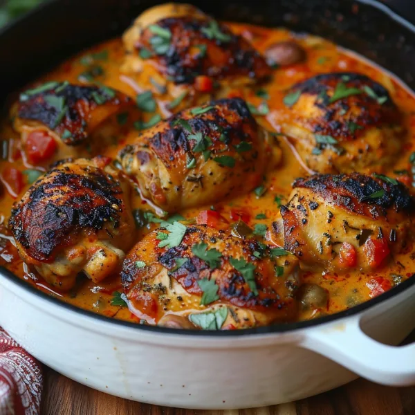 Creamy Cast Iron Chicken Thighs