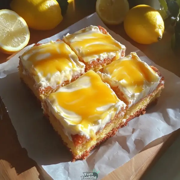 Lemon Curd Cake Bars