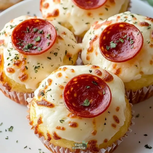 Garlic Butter Pizza Cupcakes