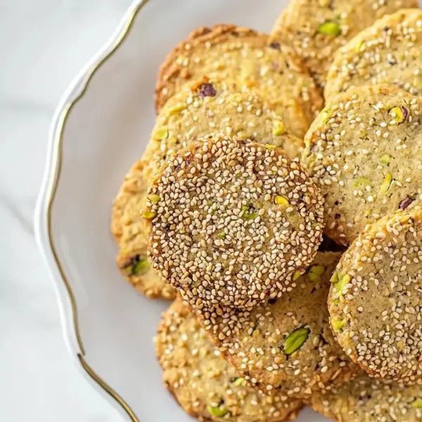 Syrian Sesame Seed and Pistachio Cookies