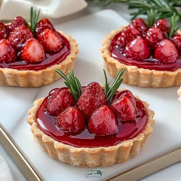 Strawberry Tartlets with Rosemary