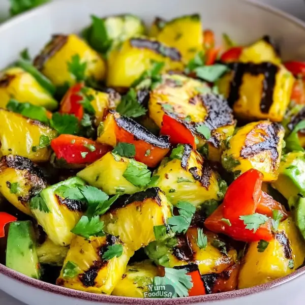 Grilled Pineapple Avocado Salad