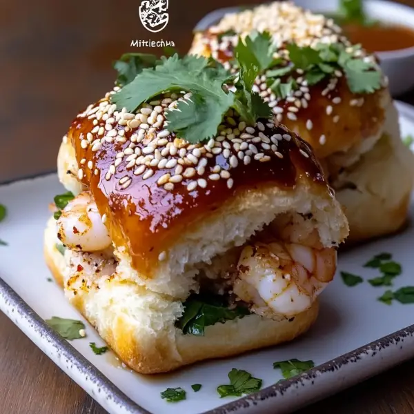 Sesame Crusted Prawn Toast Sliders