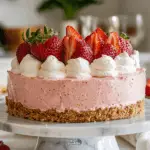 No-Bake Strawberry Mousse Cake