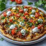 Beef and Cheese Taco Flatbread