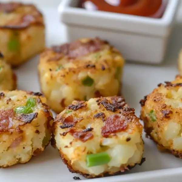 Bacon Cheddar Cauliflower Tots