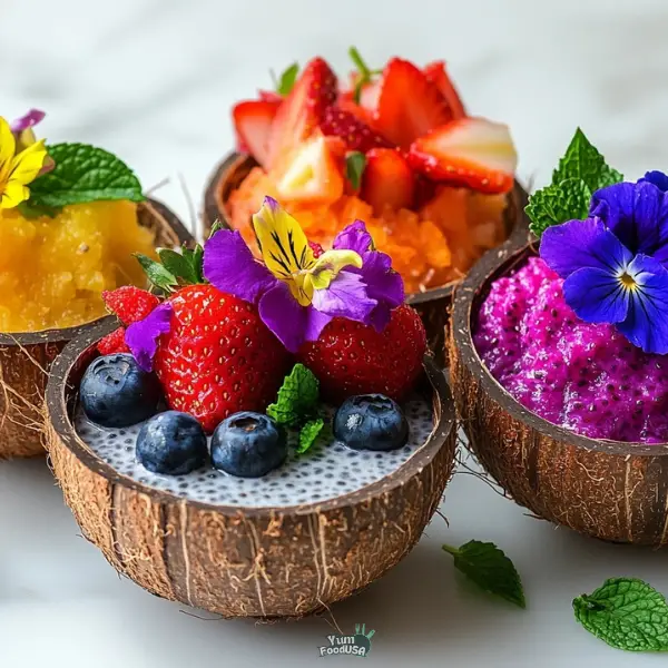 Tropical Coconut Chia Pudding Bowls