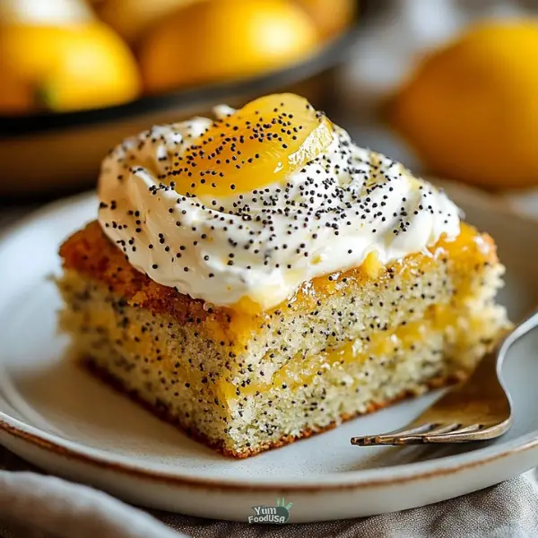 Lemon Poppy Seed Cake with Mascarpone Cream and Lemon Curd