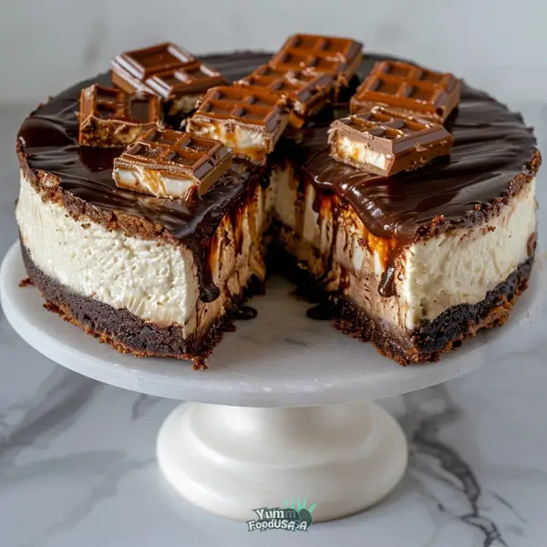 Chocolate Caramel Twix Cheesecake