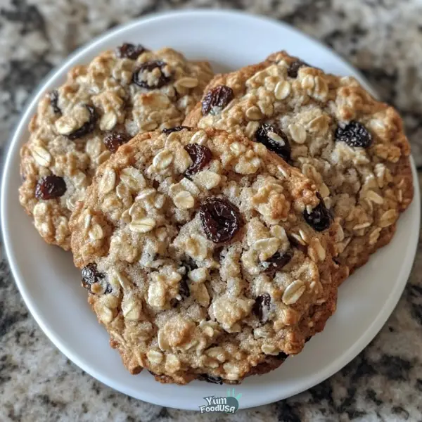 Chewy Oatmeal Raisin Cookies