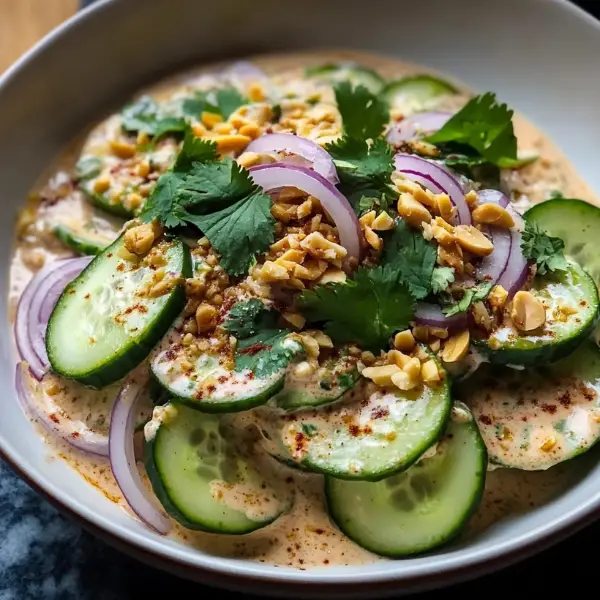 Creamy Miso Cucumber Salad