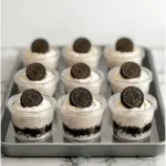 Mini Oreo Dessert Cups with Whipped Cream Cheese Filling