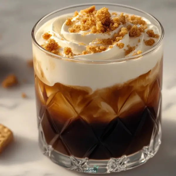 Iced Coffee with Whipped Biscoff Cream