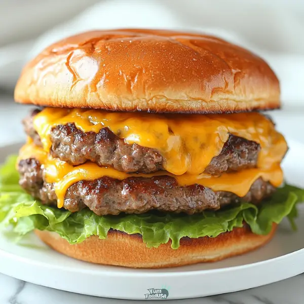 Stacked Double Cheeseburger