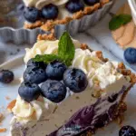 No-Bake Blueberry Swirl Cream Pie