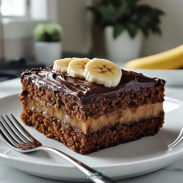 Banana Cake with Chocolate Frosting