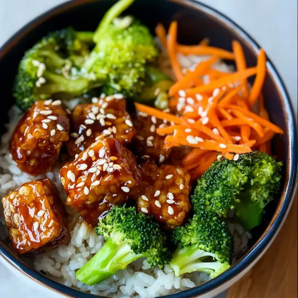 Sriracha Tempeh Teriyaki Bowl