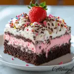 Strawberry Fudge Ice Cream Cake