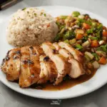 Baked Honey Garlic Chicken with Veggie Fried Rice