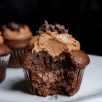 Homemade Chocolate Cupcakes with Mousse