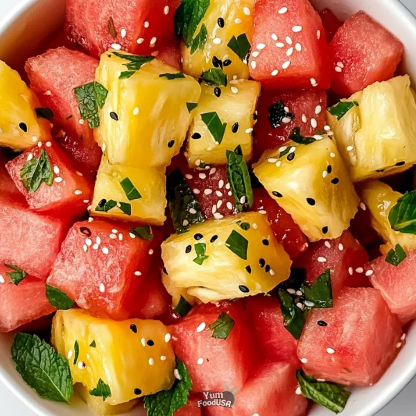 Watermelon Pineapple Salad