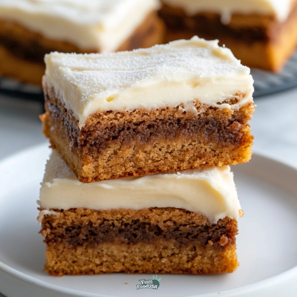 Frosted Vanilla Brownies with Creamy Butter Vanilla Icing