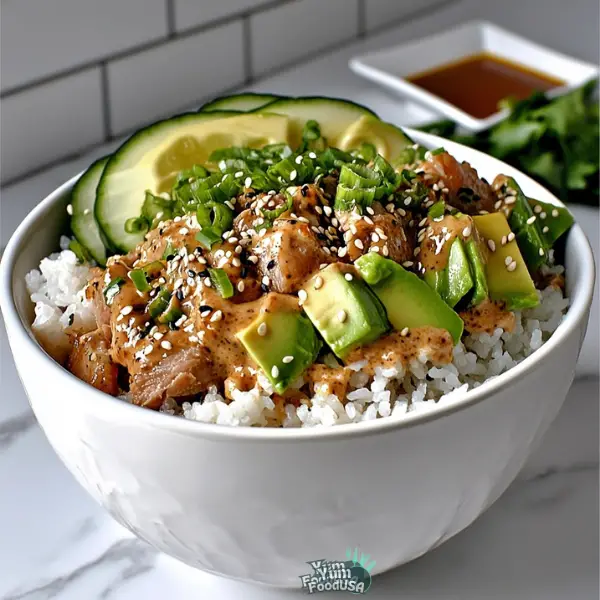 Spicy Mayo Tuna Rice Bowl