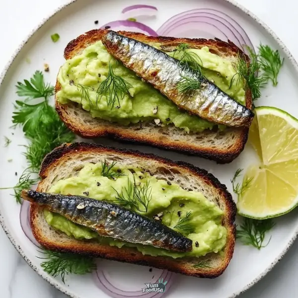 Avocado and Canned Sardine Sandwich