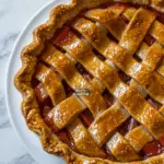 Classic Rhubarb Pie with a Lattice Crust