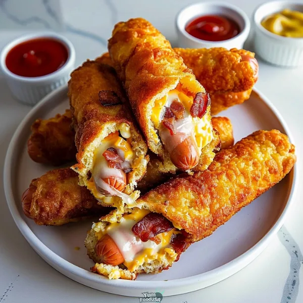 Deep-Fried Bacon Cheeseburger Corn Dogs