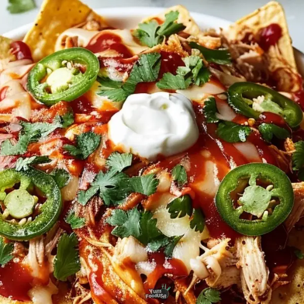 Simple BBQ Chicken Nachos