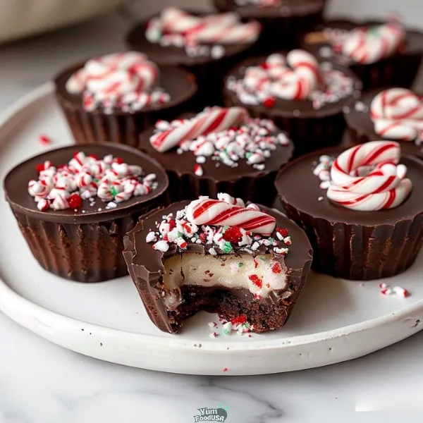 Peppermint Chocolate Cookie Cups