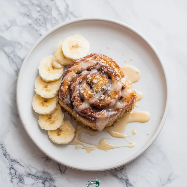 Banana Bread Cinnamon Rolls with Cream Cheese Glaze