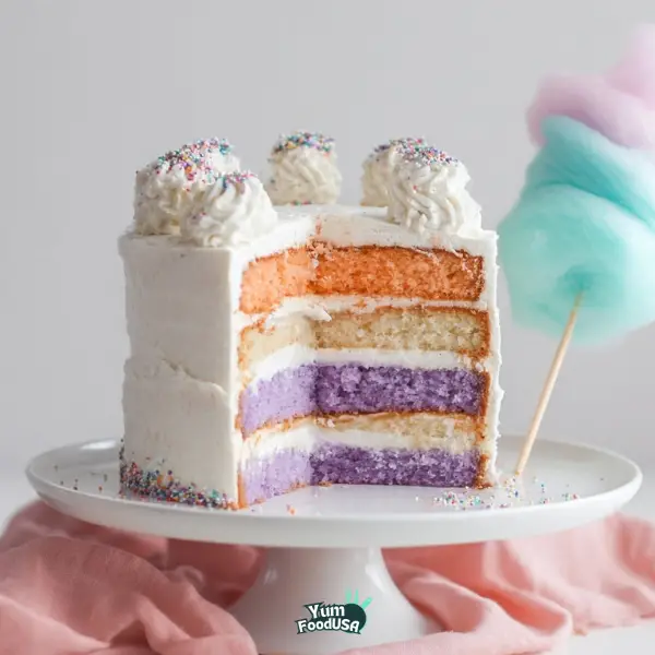 Fluffy Cotton Candy Cake
