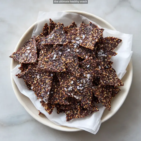 4-Ingredient Dark Chocolate Quinoa Crisps