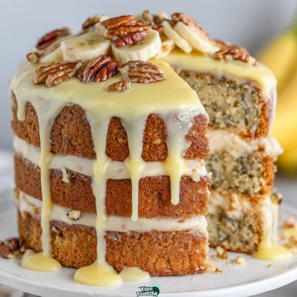 Sourdough Banana Snack Cake with Brown Butter Frosting
