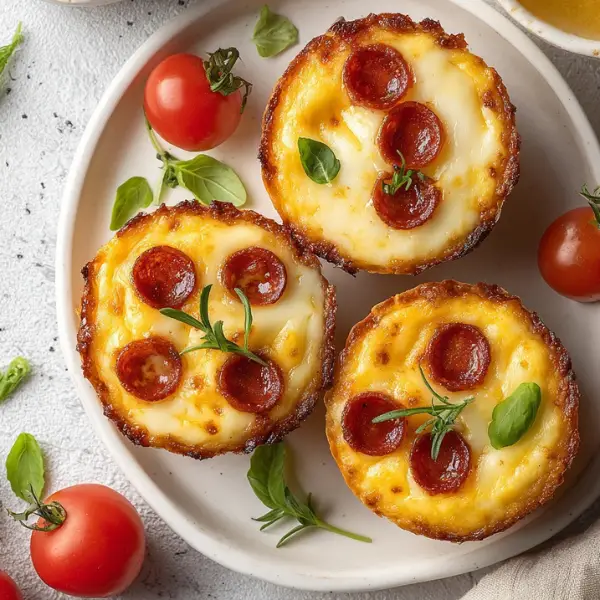 Mini Garlic Butter Pizza Cupcakes