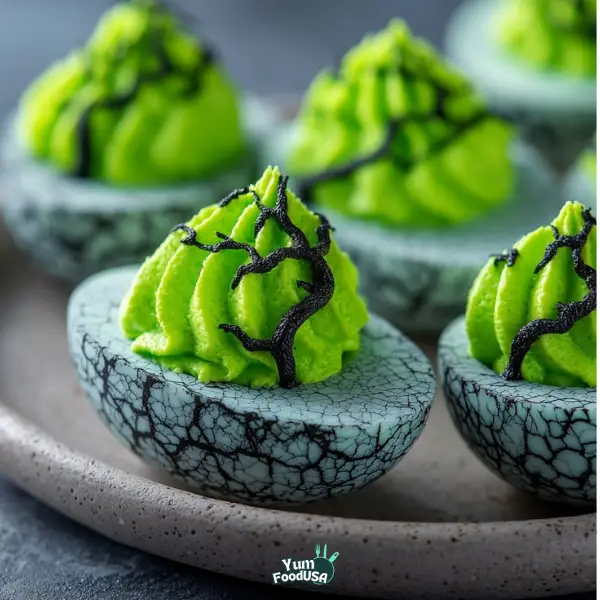 Eerie Halloween Deviled Eggs