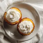 Cinnamon Sugar Baked Peaches with Cream