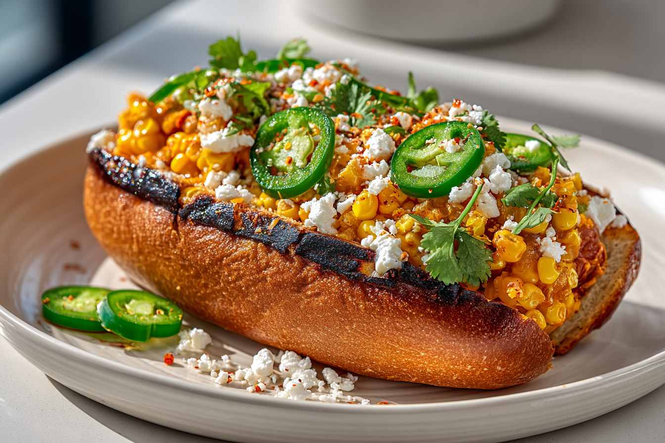 Elote Banh Mi Hot Dog