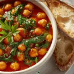 Chickpeas with Spinach in Tomato Sauce