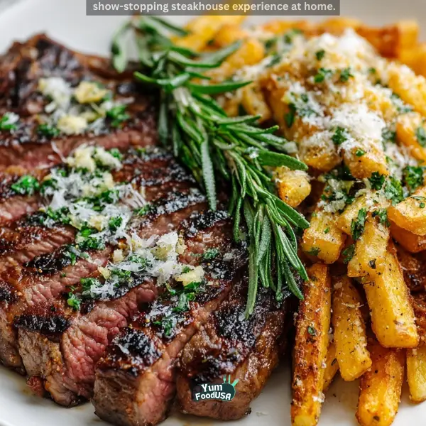 Dry-Aged Ribeye with Parmesan Truffle Fries