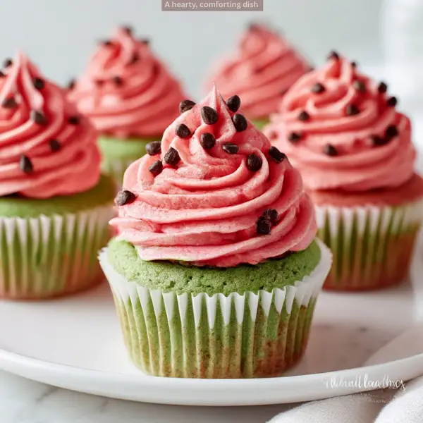 Fluffy Watermelon Cupcakes Recipe