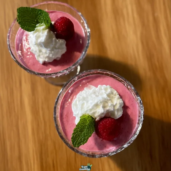 Raspberry Tofu Mousse