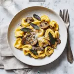 Cheese Tortellini with Mushrooms & Crispy Sage Butter